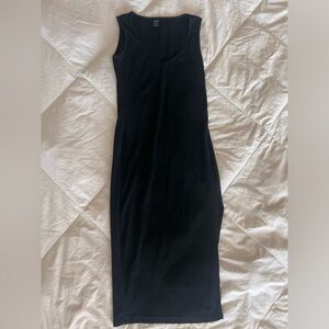 SHEIN black midi dress
